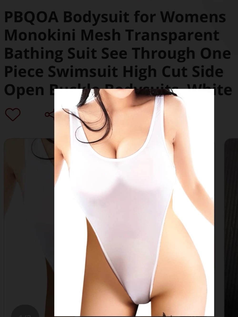 High-Cut White One-Piece Swimsuit